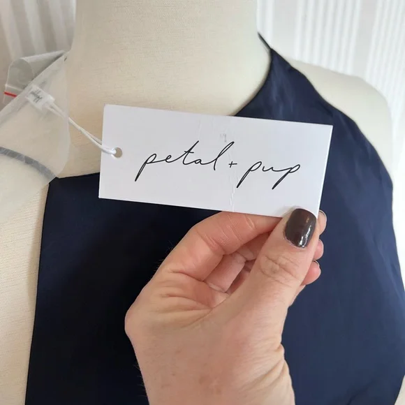 Petal & Pup Navy Seychelle Asymmetric Tiered
Cocktail Party Dress Size 12 NWT - Picture 9 of 11